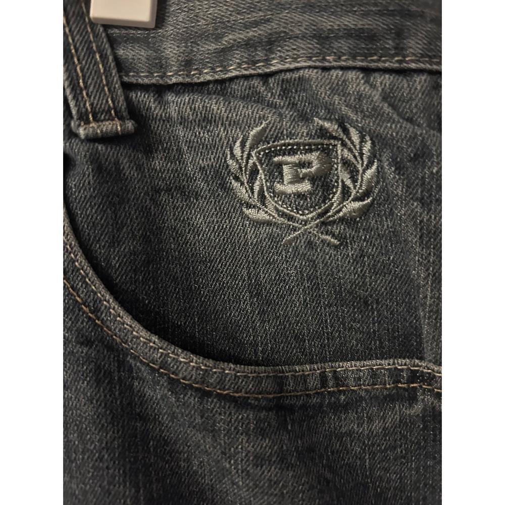 Phat Classics Mens Dark Wash Relaxed Straight Leg Jeans 40x34 Vintage Y2K Style - Picture 2 of 10